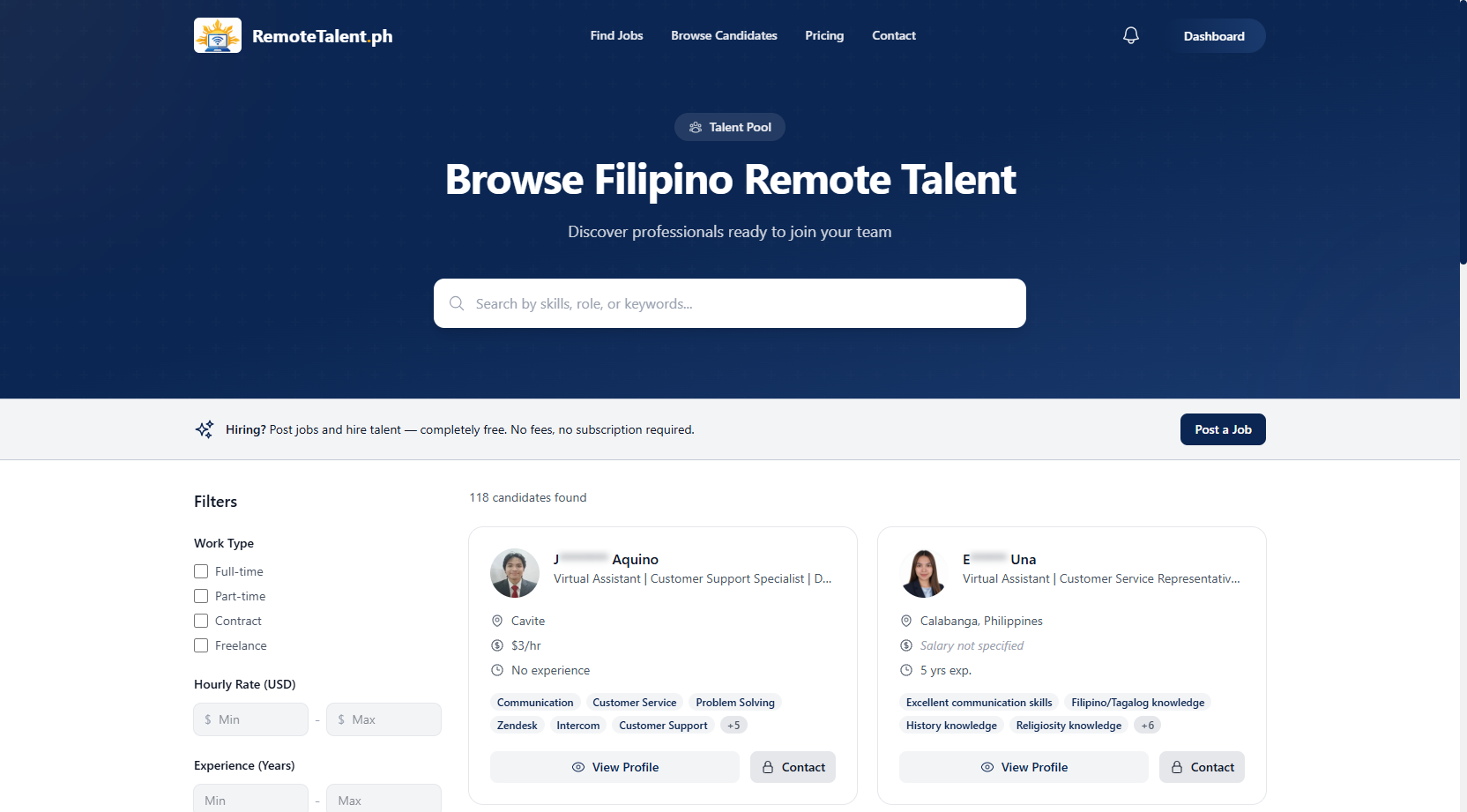 RemoteTalent.ph - Remote Hiring Platform preview